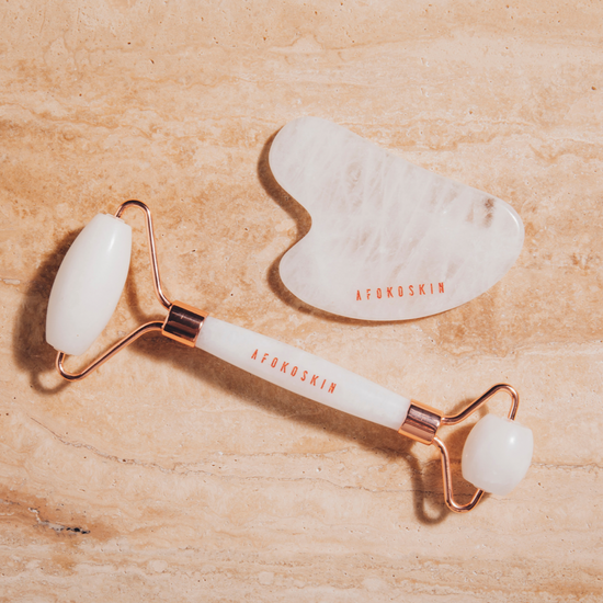 White Jade Roller & Gua Sha Kit - AFOKOSKIN