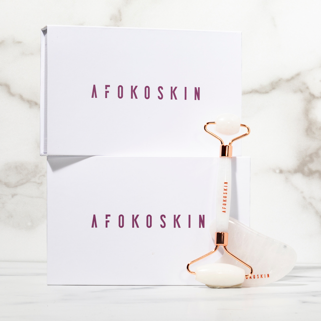 White Jade Roller & Gua Sha Kit - AFOKOSKIN