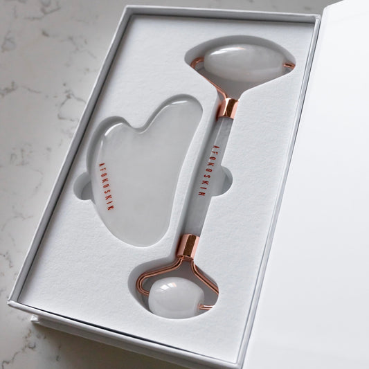 White Jade Roller & Gua Sha Kit - AFOKOSKIN